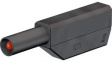 22.2656-21 Stackable Banana Plug \x1a4mm Black 32A 1kV Gold-Plated
