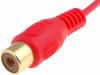 RCA-GN/RD Кабель; гнездо RCA, провода; 0,2м; красный