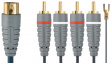 BAL1701 DIN stereo audio cable 1 m Black