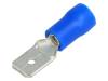 BM 00280 Наконечник: плоский; 6,3мм; 0,8мм; "папа"; 1,5?2,5мм2; обжим; синий