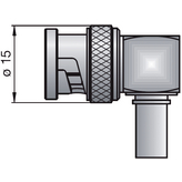 51S207-306N5, Cable plug BNC angled BNC 50 Ohm, Rosenberger connectors