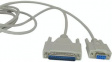 RND 765-00046 D-Sub Cable 9-Pin Female - 25-Pin Male 3 m Grey