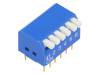 DP-06, Переключатель: DIP-SWITCH; Кол-во секций:6; ON-OFF; 0,05A/12ВDC, Ninigi