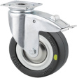2477DYK075P40 Steering castor with brake 75 mm