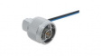 16 N-50-2-6/133 NE RF Connector, N-Type, Brass, Plug, Right Angle, 50Ohm, Solder Terminal, Crimp Terminal