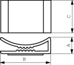 CFCC-8-04A4-RT, Flat Cable Clip -20 ... +50 °C Grey 6 mm PVC, Essentra (former Richco)