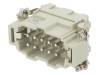 HE-010-MS, Разъем: HDC; "папа"; HE; PIN:10; 10+PE; размер 4; 16А; 500В, TE Connectivity
