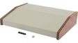 1456PL3WHCWW Sloping Console, 356 x 293 x 83.5 mm, Aluminium / Wood, Beige / Walnut, 1456