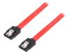 AK-400102-008-R, Кабель: SATA; SATA вилка, с обеих сторон; 750мм; красный; 26AWG, ASSMANN