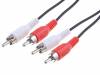 CABLE-452, Кабель; вилка RCA x2,с обеих сторон; 1,5м, Goobay