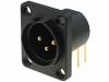 CP30062 Гнездо; XLR; "папа"; PIN:3; угловой 90°; герметичный; THT; позолота