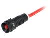LR-D5-230AC, Индикат.лампа: LED; вогнутый; 230ВAC; Отв: O11мм; IP40; пластмасса, POLAM-ELTA