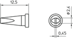 LT B SL, Soldering tip Chisel shaped 2.4 mm, Weller