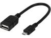 AA0035 Кабель; OTG, USB 2.0; гнездо USB A, вилка micro USB B; 0,2м