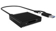 IB-CR404-C31 Memory Card Reader, External, Number of Slots 1, USB-A 3.1 / USB-C 3.1, Black