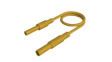 MAL S GG-B 50/2,5 YELLOW Test Lead, Plug, 4 mm - Socket, 4 mm, Yellow, Nickel-Plated Brass, 500mm