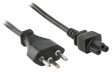 CABLE-733-1.8 Сетевой кабель с разъемом для Швейцарии - IEC320 C5 1.8 Тип 12-Штекер C13-Разъем 1.8 m