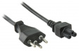 CABLE-733-1.8 Power cable with Switzerland plug - IEC320 C5 1.8 Type 12-Plug C13-Socket 1.8 m