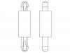 8G806V40101 Дистанц PCB; полиамид 66; Дл: 3мм; защелка / защелка; UL94V-2