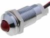 AMQ08/ALD504L030, Индикат.лампа: LED; выпуклый; 24ВDC; Отв: O8мм; Корпус: серебристый, SIGNAL-CONSTRUCT