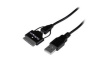 USB2UBSDC Cable USB-A Plug - USB Micro-B Plug/Samsung 30-Pin Plug 700mm Black