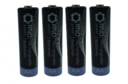 RND 305-00023, NiMH Rechargeable Battery AA / HR6 2.6Ah 1.2V, Pack of 4 pieces, RND power