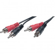 AC5-10M/BK-R Audio cable stereo cinch 10 m Black
