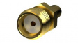 SMAFST.J.DK.HT RF Connector, SMA, Brass, Socket, Straight, 50Ohm