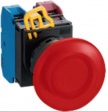 YW1L-M4E10QM3R Illuminated Pushbutton Switch, 10 A, 230 VDC / 240 VDC