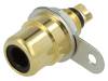 BTO 1 V SCHWARZ Гнездо; RCA; "мама"; прямой; пайка; позолота; Маркировка: черный