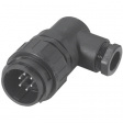 C016 10K012 004 2 Male cable connector, angled 12+PEP