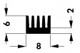 ICK SMD F 21 SA Heat sink 21 mm 33 K/W black anodised