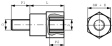 3S025060N-10 Spacer bolt 10 mm