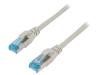 DK-1521-010 Patch cord; F/UTP; 5e; многопров; CCA; ПВХ; серый; 1м; 26AWG