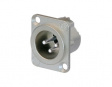 NC3MD-LX XLR Receptacle 3 Poles, Straight, Plug