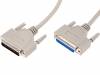CAB-25GW/2, Кабель; D-Sub 25pin гнездо, D-Sub 25pin вилка; 2м, BQ CABLE (TME brand)