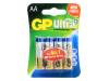 GP 15AU ULTRA PLUS B4 Батарея: щелочная; 1,5В; AA; ULTRA PLUS; Кол-во бат:4