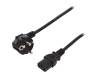 AK-440109-018-S Кабель; угловая вилка CEE 7/7 (E/F),IEC C13 "мама"; 1,8м; 10А