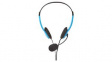 CHST100BU PC Headset On-Ear 2x 3.5 mm Jack Plug 2m Blue