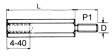 D-SUB DI Spacer bolt 5 mm
