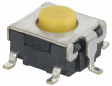 B3S-1102 Микропереключатель; 1; SPST-NO; 0,05A/24ВDC; SMT; 2,26Н; 6x6мм