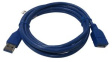 RND 765-00254 USB Cable USB-A Plug - USB-A Socket 3m USB 3.0 Blue