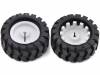 POLOLU WHEEL 42X19MM PAIR Колесо; Диам.вала:3мм; Ось: D-образный профиль; черный; резина