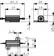 HS25 100R F Wirewound resistor 100 Ohm 25 W +- 1 %