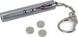 KEYCHAIN LASERPOINTER 2IN1 Key fob torch silver