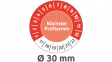 6930 Inspection Plate, 10 sheets/80 labels diam. 30 mm, Red