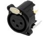 AC3FAV2-AU-PRE, Гнездо; XLR; "мама"; PIN:3; прямой; с кнопкой; винтами; THT; 133В; 6А, Amphenol