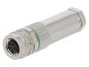 PASH-M8B-05P-FF-SL7001-00B(H) Разъем: M8; "мама"; PIN:5; прямой; на провод; вилка; 3А; 30В