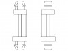 8G801V40219 Дистанц PCB; полиамид 66; Дл: 4,8мм; защелка / защелка; UL94V-2