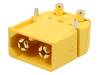 XT60PW-M Гнездо; питания DC; XT60; "папа"; PIN:2; на PCB; THT; Цвет: желтый